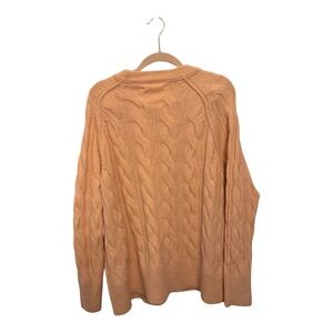 Aerie‎ Cable Knit Sweater Small Peach Apricot Raglan Sleeve 555420115 S/P